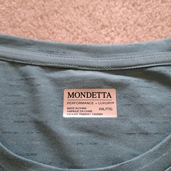 ❤️ NWOT Mondetta Active Tee Green XXL Short Sleeved Striped T-shirt Lightweight - Picture 8 of 10